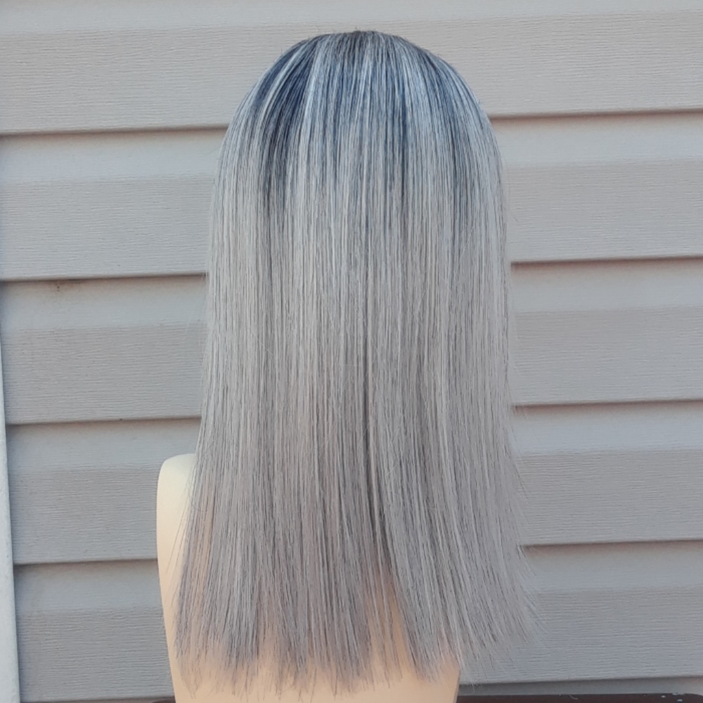 Lace front, partial Monofilament-Wig-SILVER-MIST - Picture 8 of 12